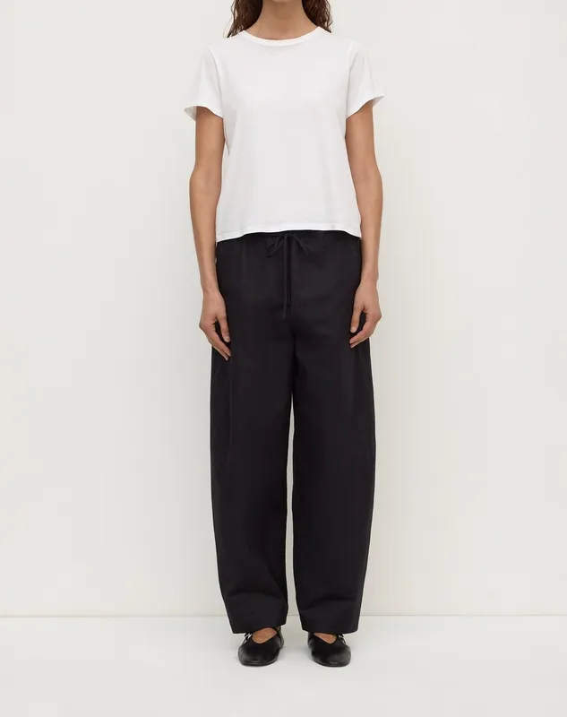 White Lightweight Cropped Cotton Tee