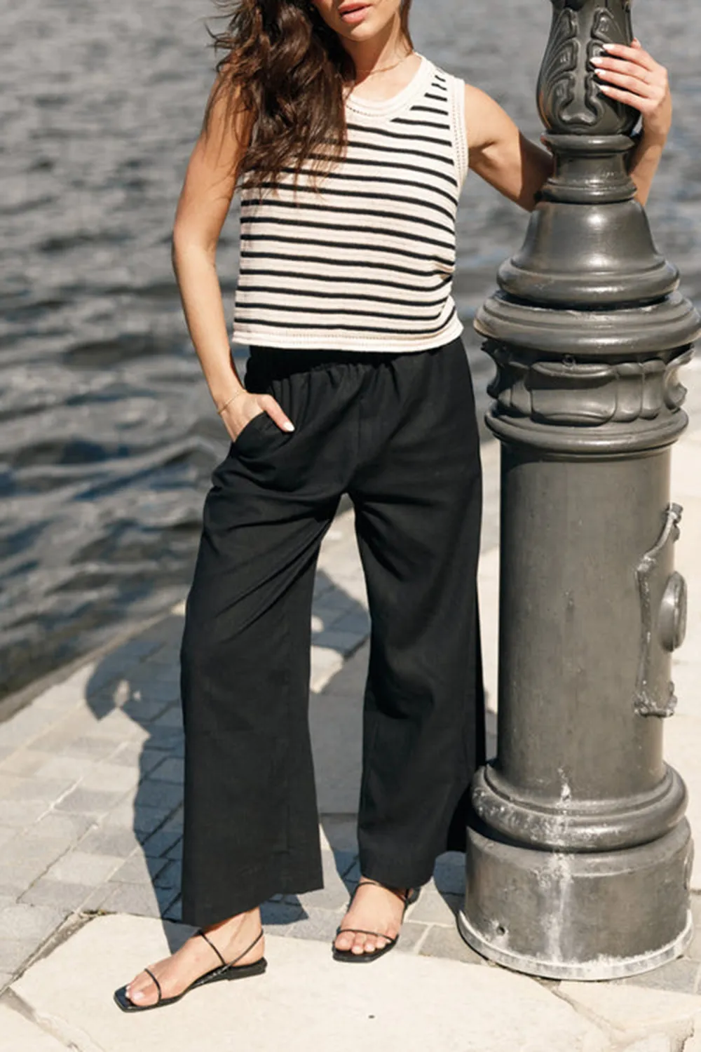 COTTON AND LINEN DAILY PANT