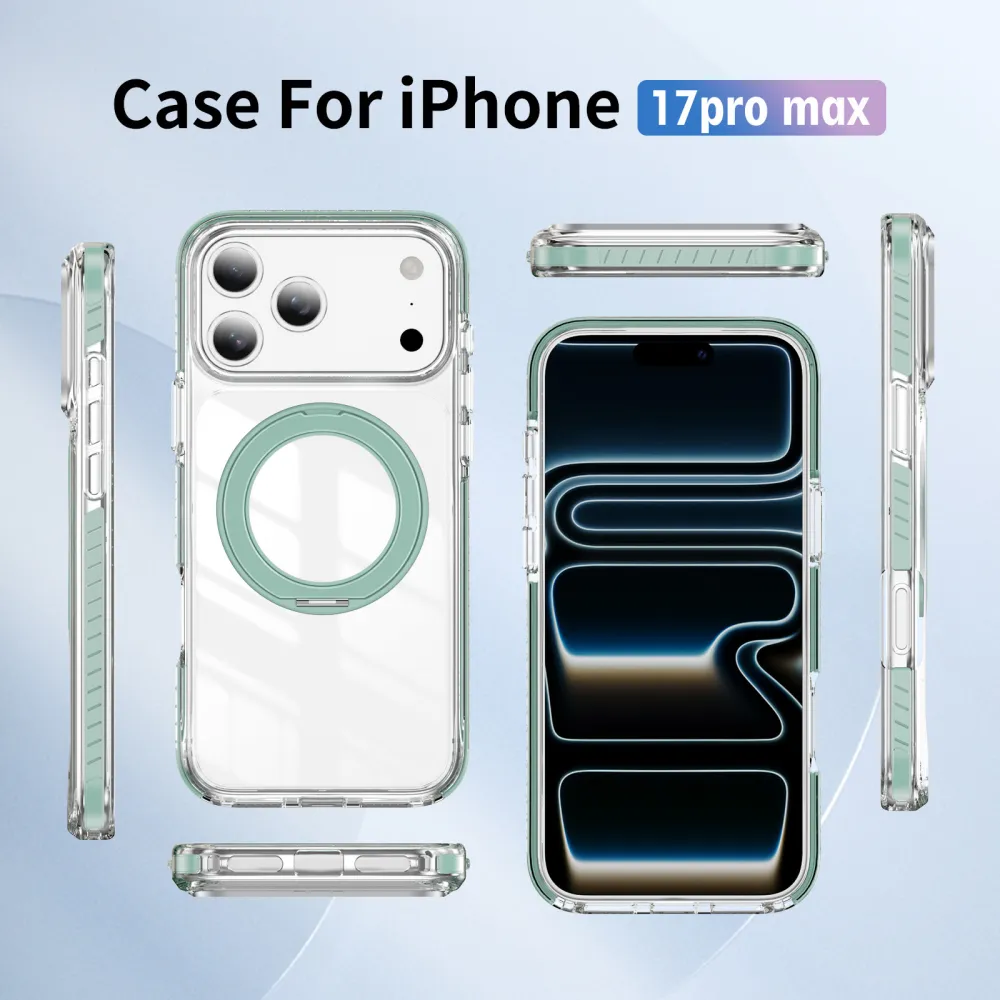 New Pivot Case iPhone 17 Pro Max Case Compatible with Apple 18 PM Gear Stand Clear Phone Case
