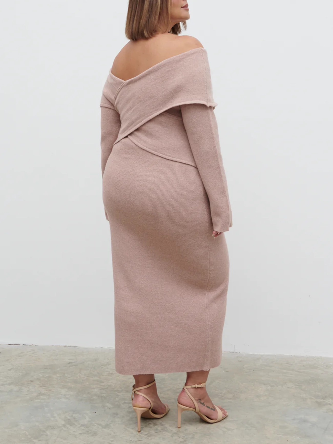 Wrap Knit Midi Dress