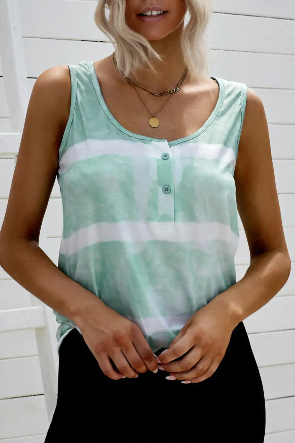 Washed Print Tank Top