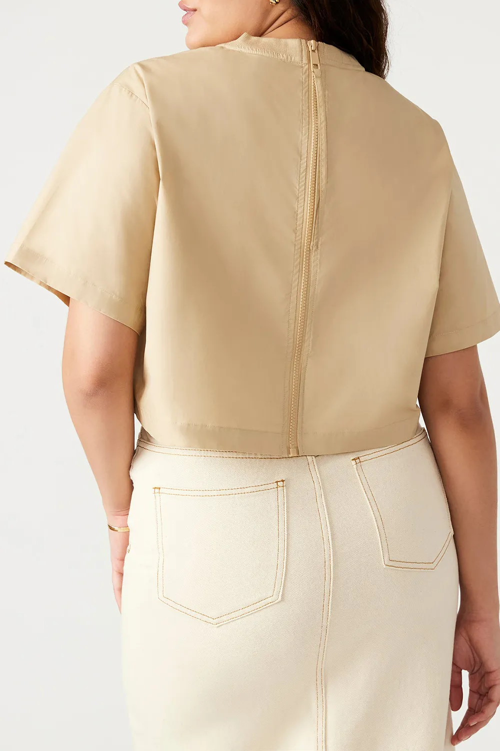 Boxy Cropped Top Black