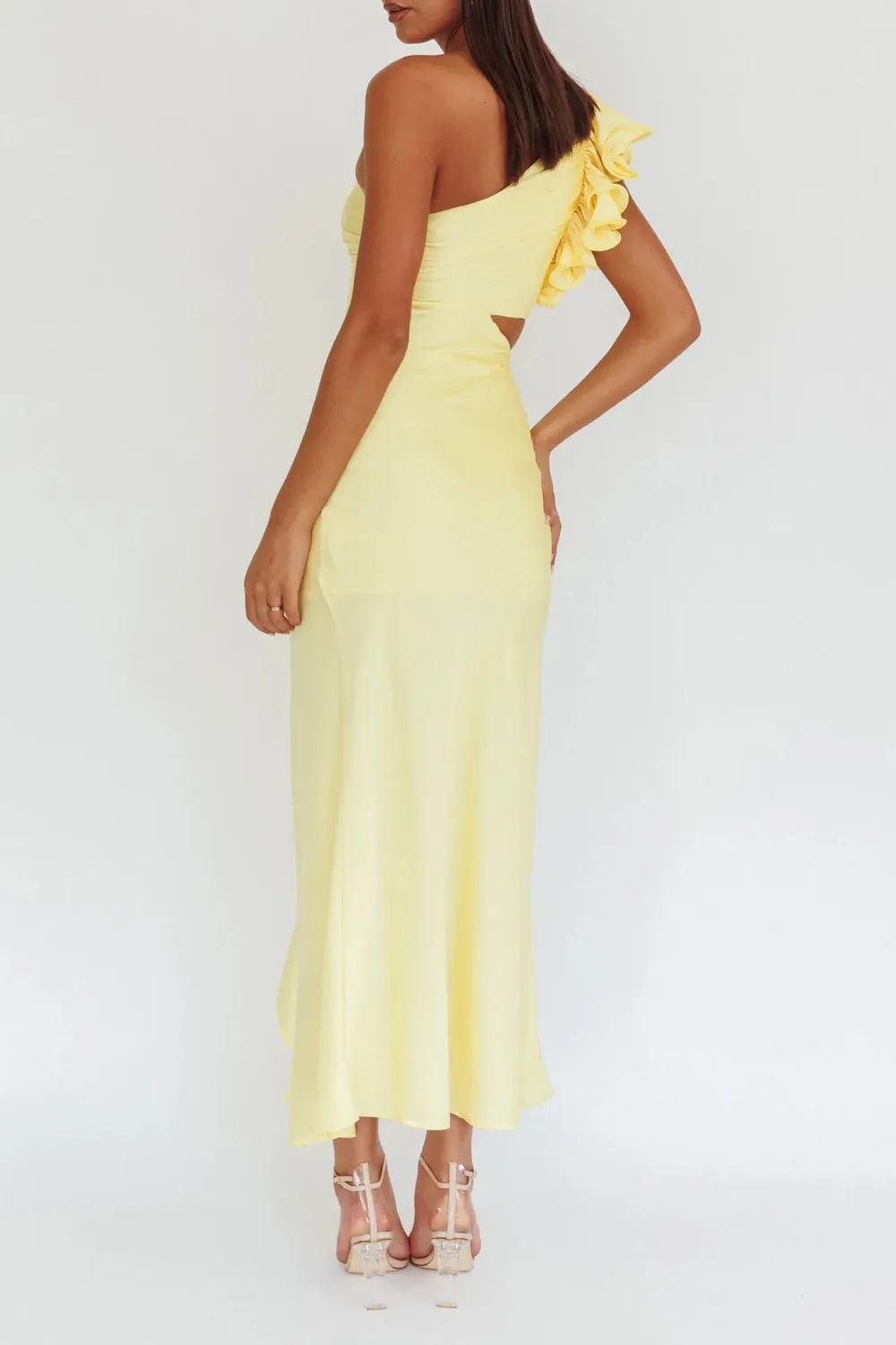 Creative Single-Side Ruffled Artistic Dress