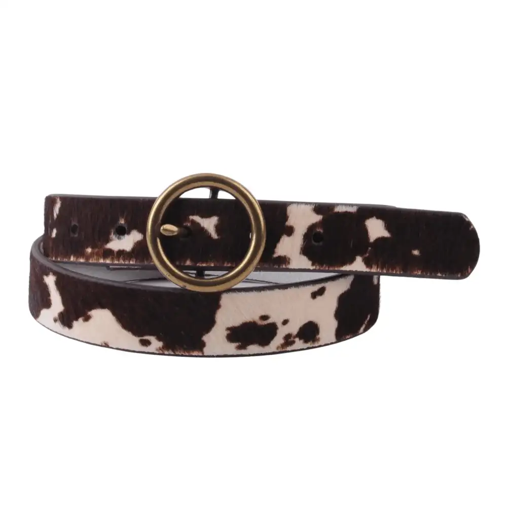 Circle Belt Cow Print