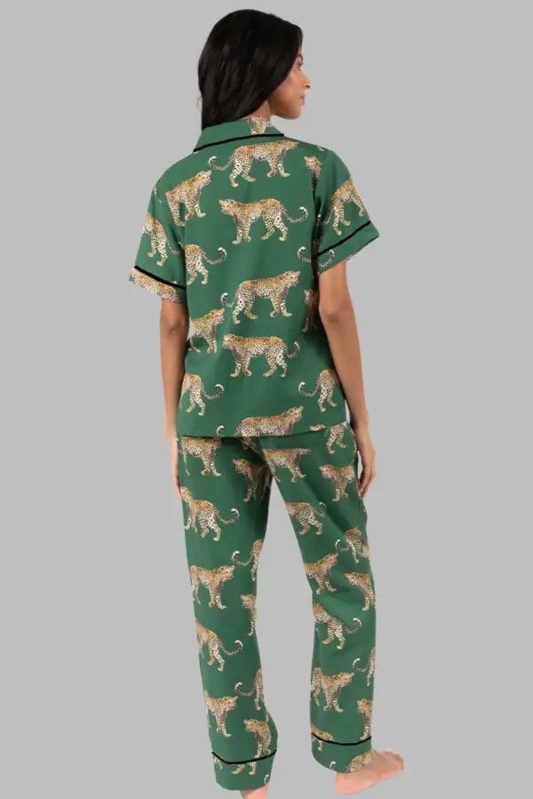 Cheetah Print Short Pajama Set