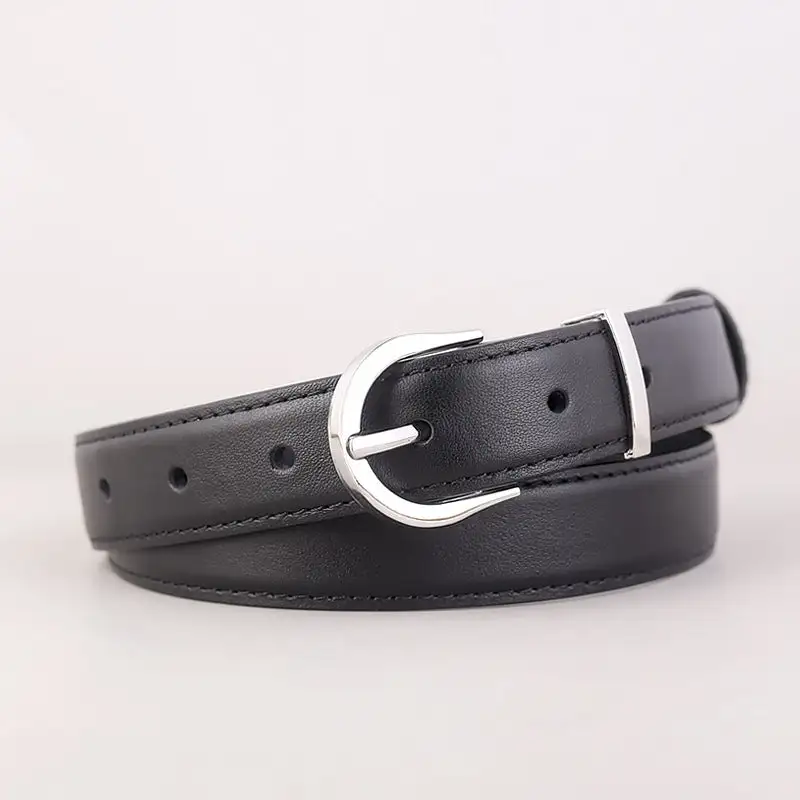 Minimal Buckle Leather Belt