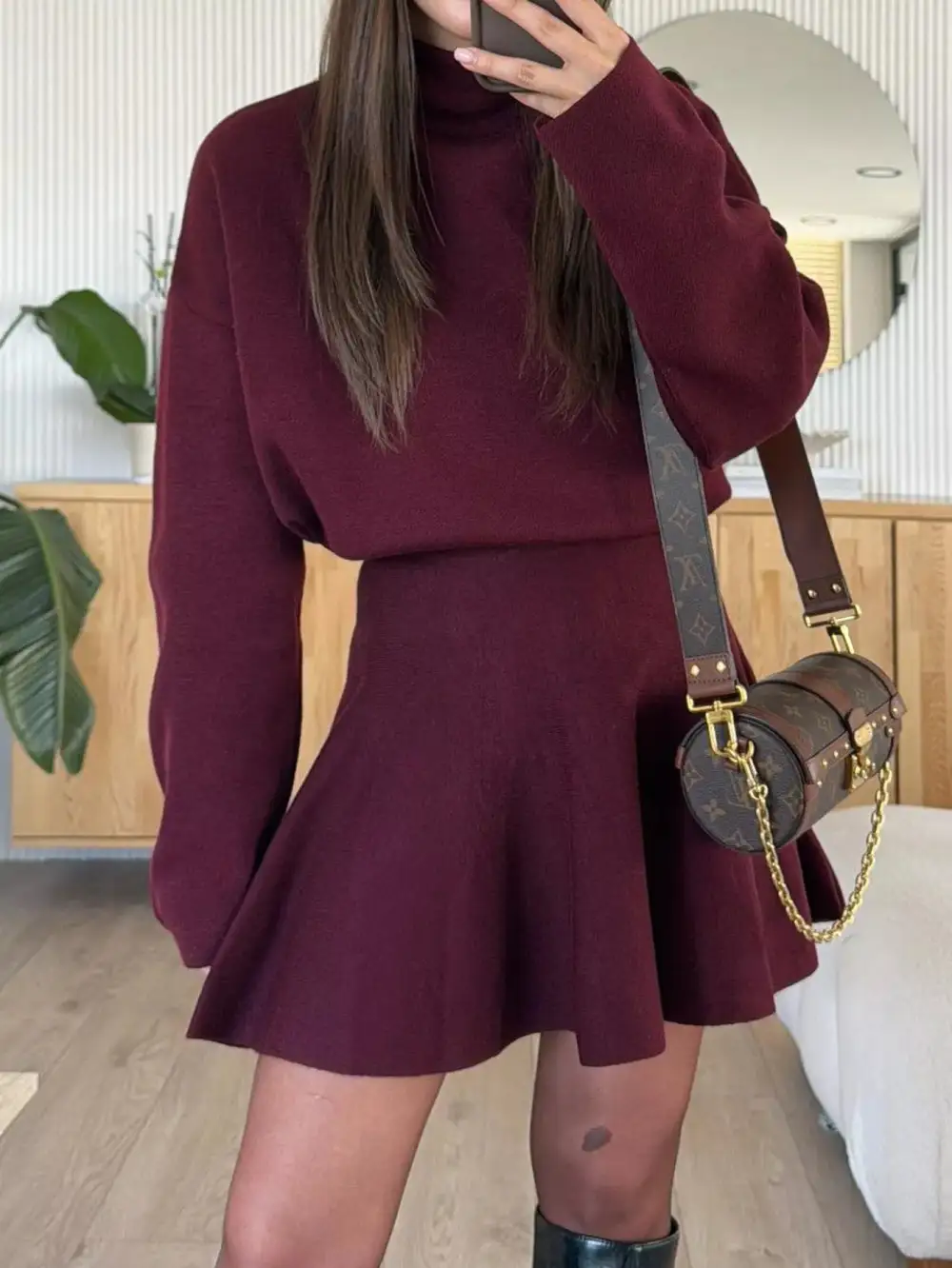Turtleneck Dropped Coordinated Set