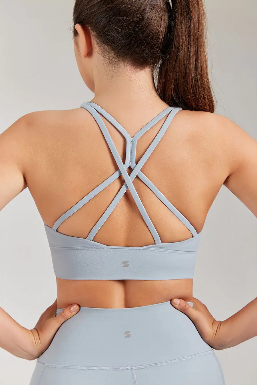 SoftLuxe Criss Cross Back Strap Sports Bra