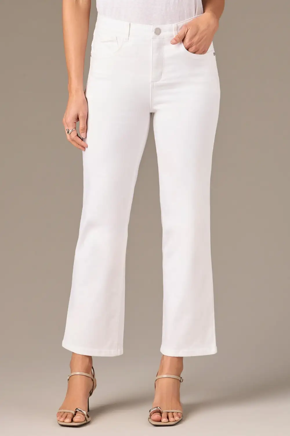 Daily Basic High Rise Cropped Hem Barely Boot Jeans