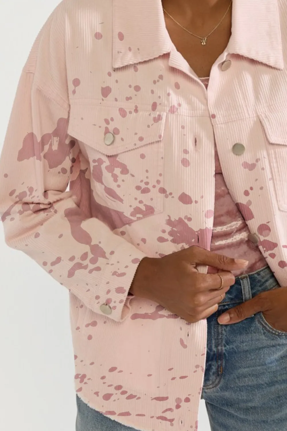 Serena Oversized Corduroy Button Up Shacket