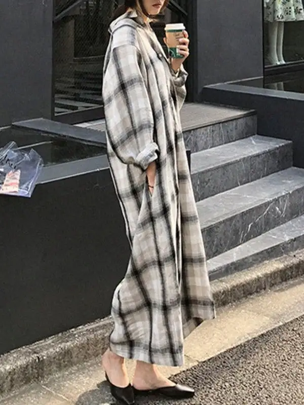 Loose Long Shirt Maxi Dress