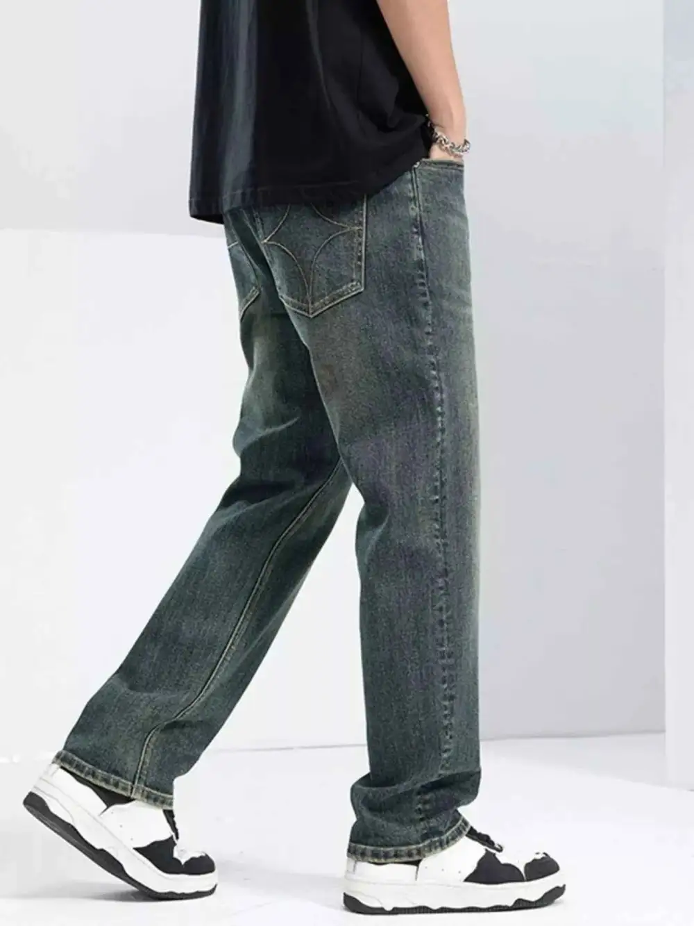 Classic Washed Wide Leg Jeans