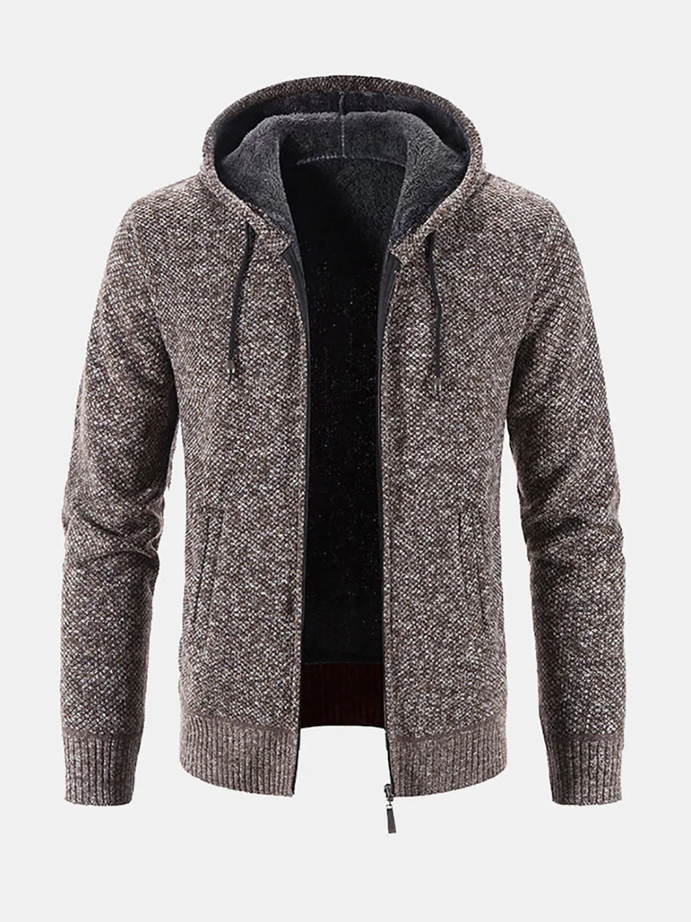 Man Zip Up Hooded Cardiganr