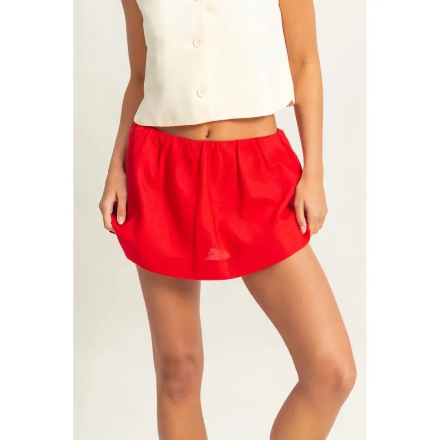 Mini Roomy Linen Blend Casual Shorts