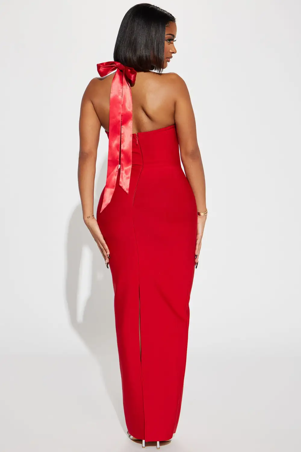 Divine Bandage Maxi Dress - Red