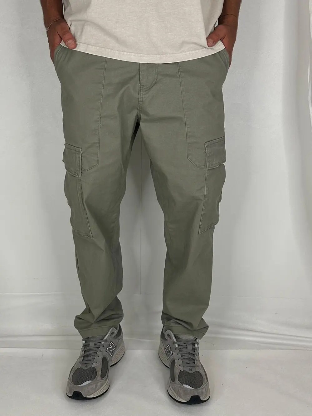 Simple And Comfortable Slim Green Pant