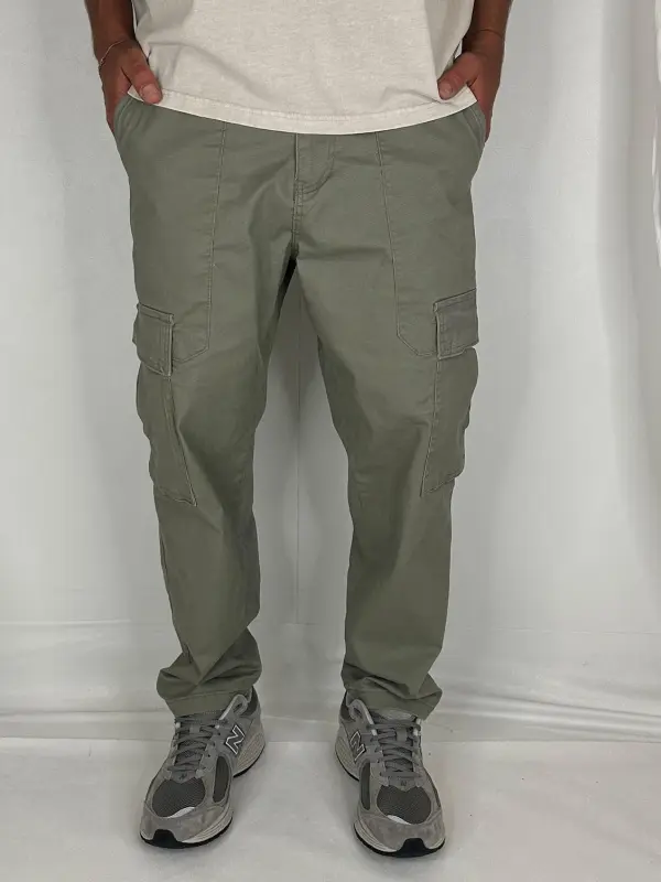 Simple And Comfortable Slim Green Pant
