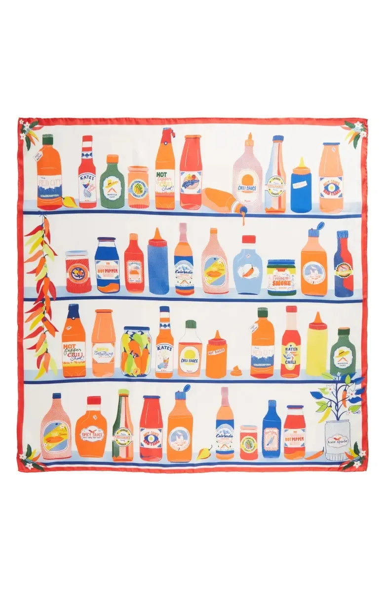 HOT SAUCE SILK SQUARE SCARF