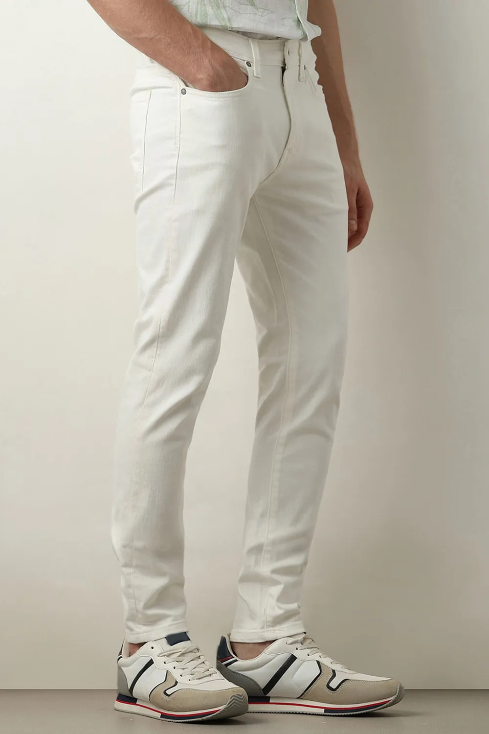 White Slim Fit Jeans