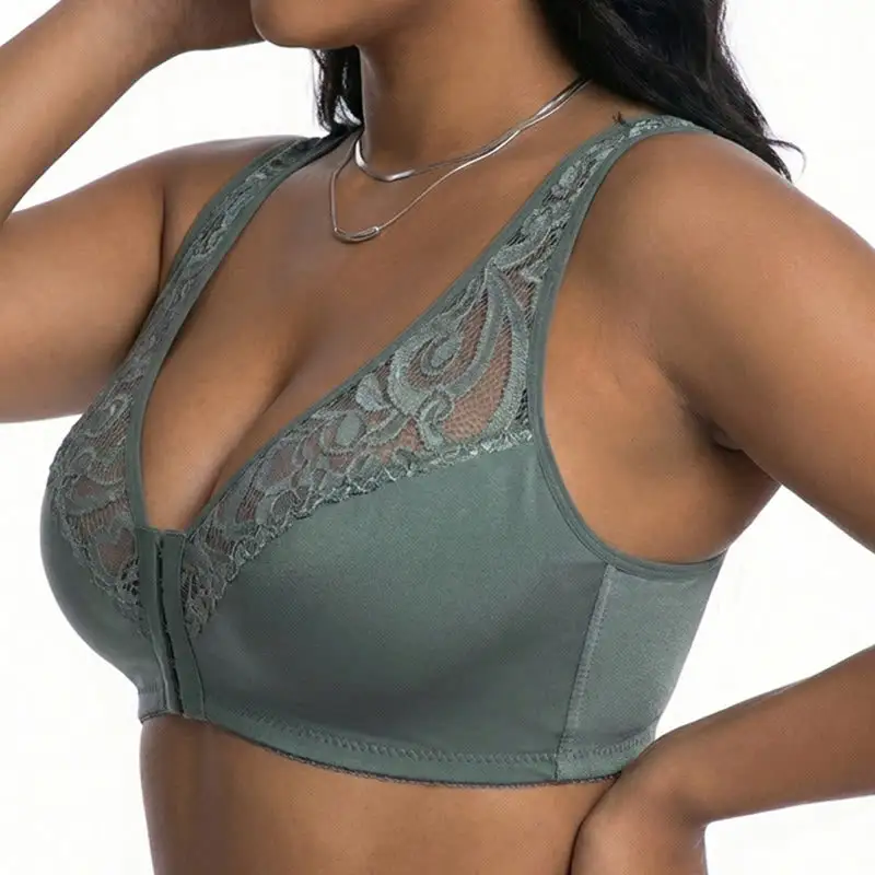 Lace Front Closure Wireless Bra