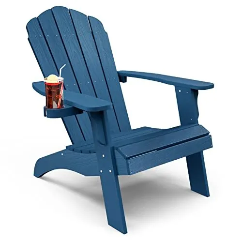 🔥Clearance Sale🔥✨Weather Resistant Blue Recycled Plastic Outdoor Patio Adirondack Chair✨