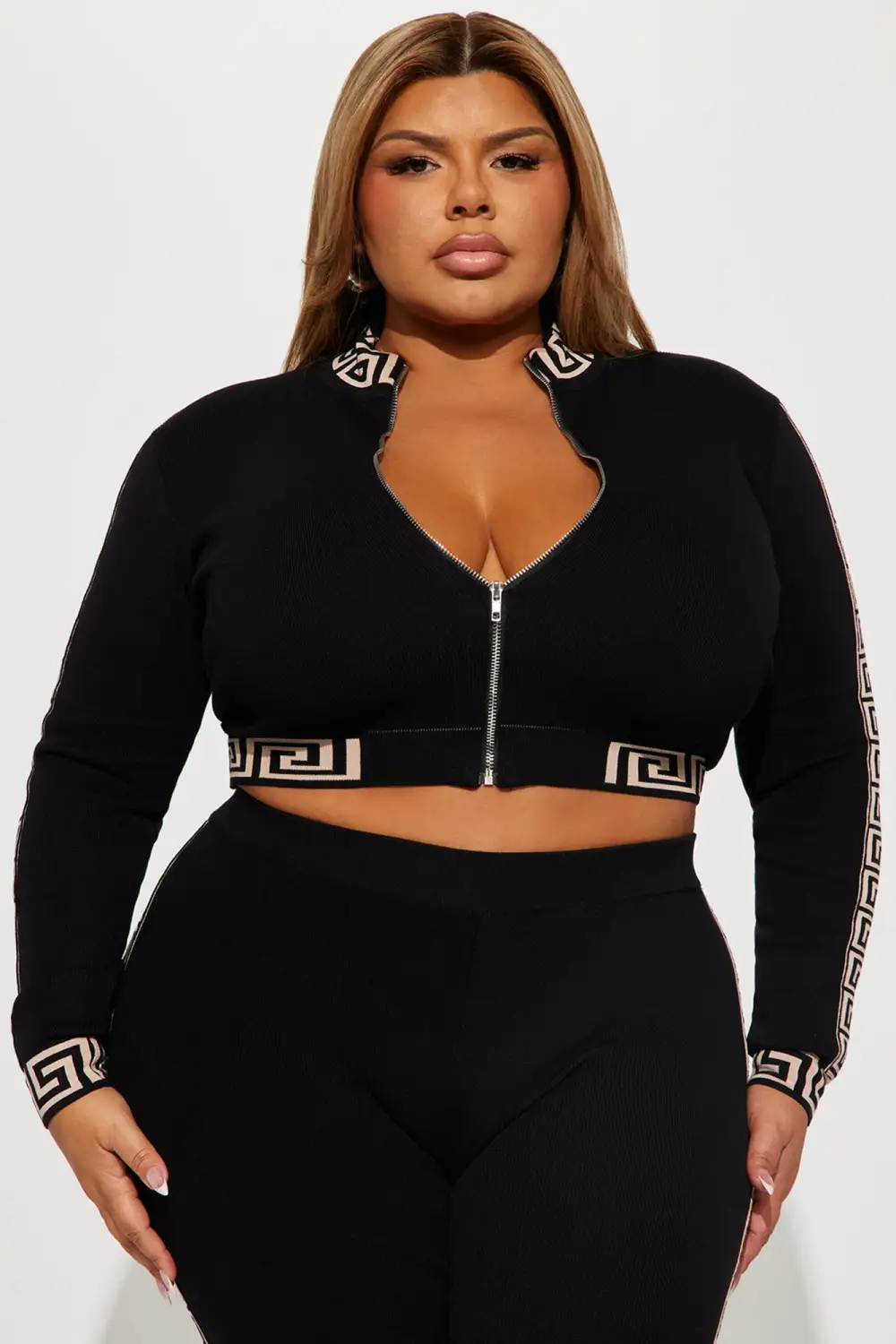 Passing By You Sweater Legging Set - Black/combo