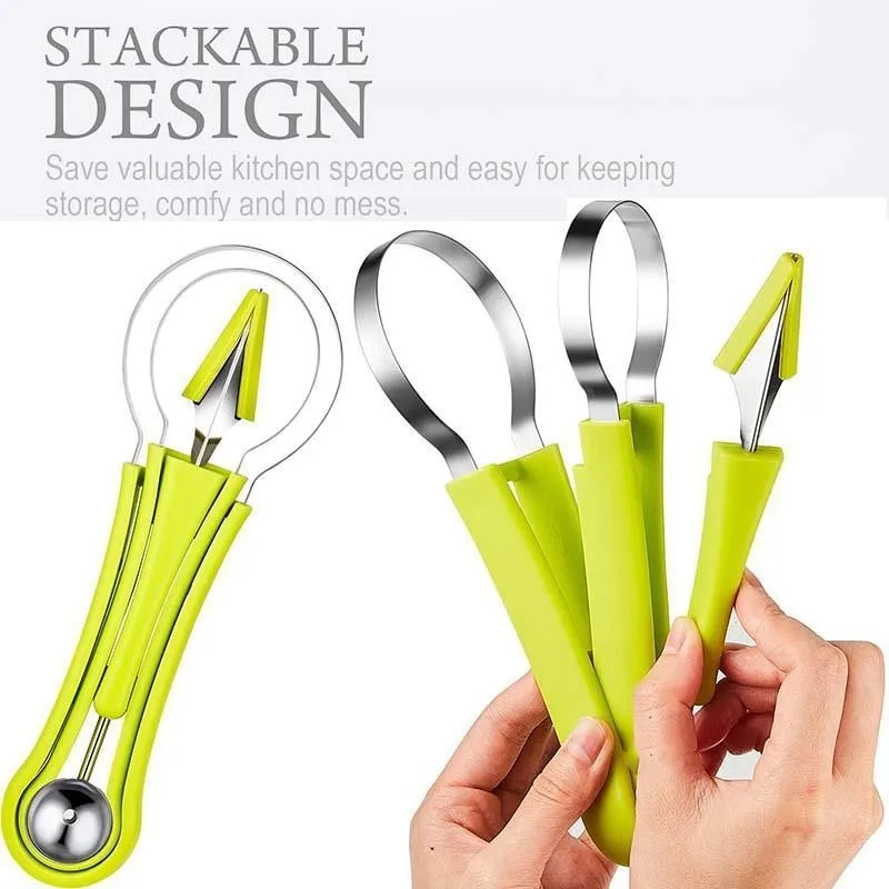 (Store Closing Sale) 4 In 1 Melon Baller Scoop Stainless Steel