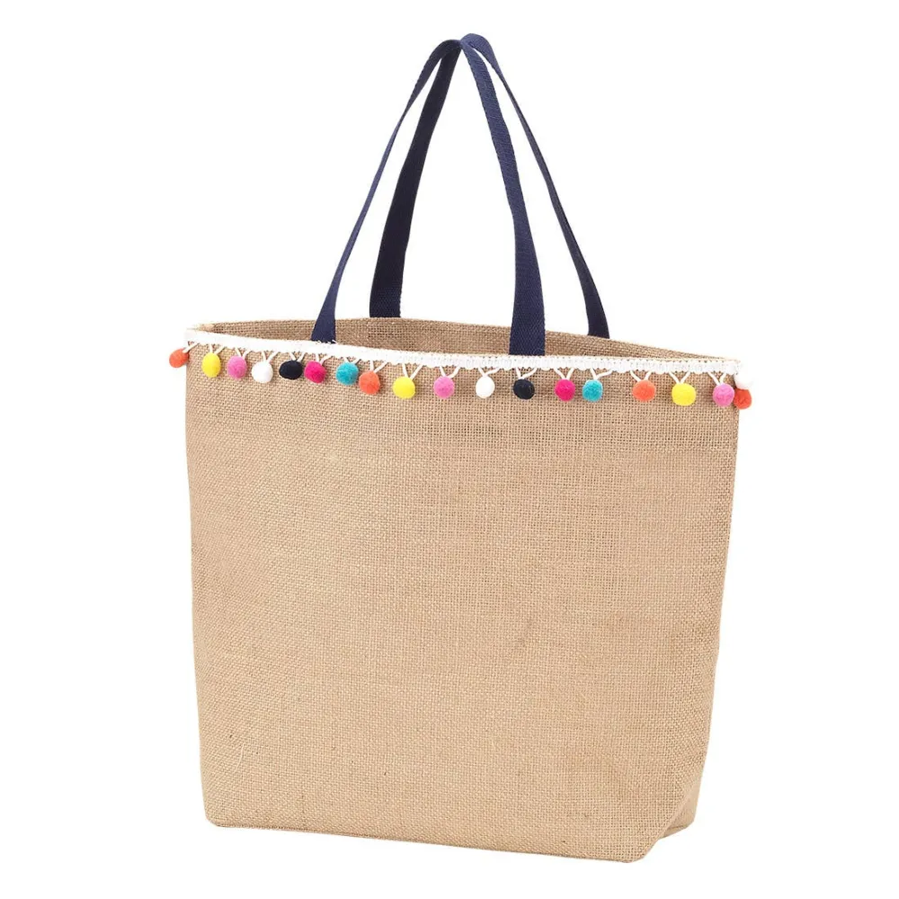 Multi Color Pom Tote