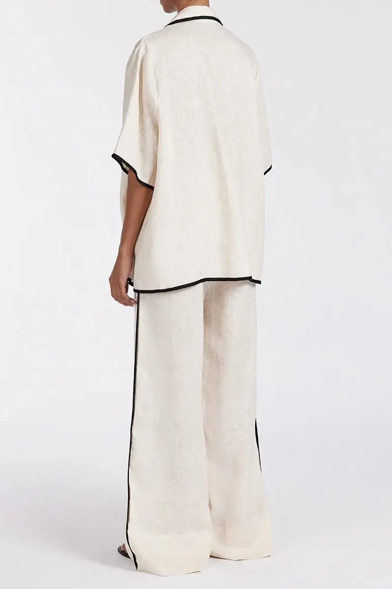 CREAM LINEN PANT
