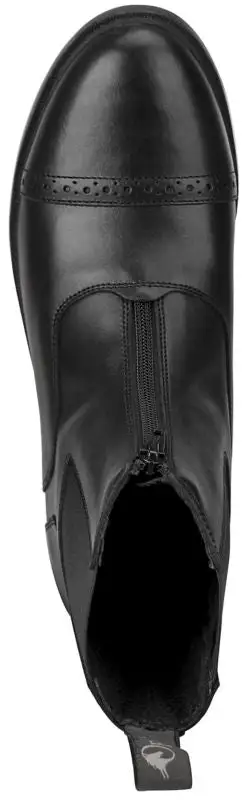 Relaxed Zip Leather Paddock Boots