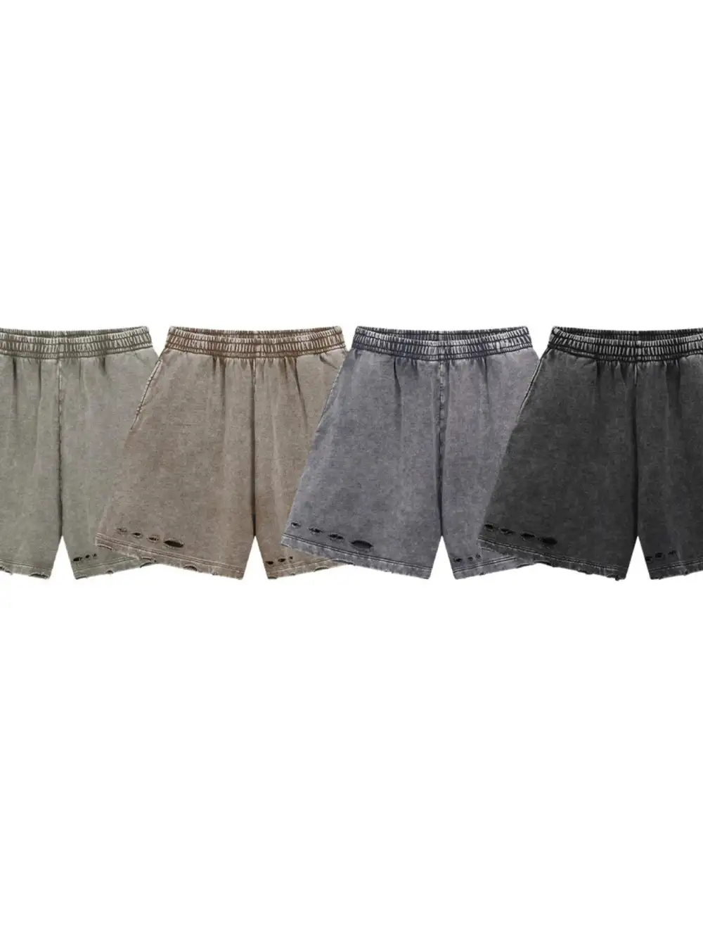 Lightweight Drawstring Cotton Blend Casual Shorts
