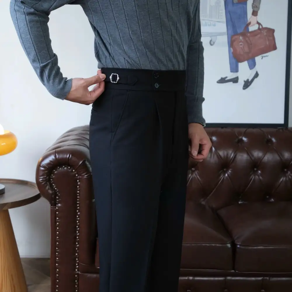 Smart Elastic Side Tab Trousers