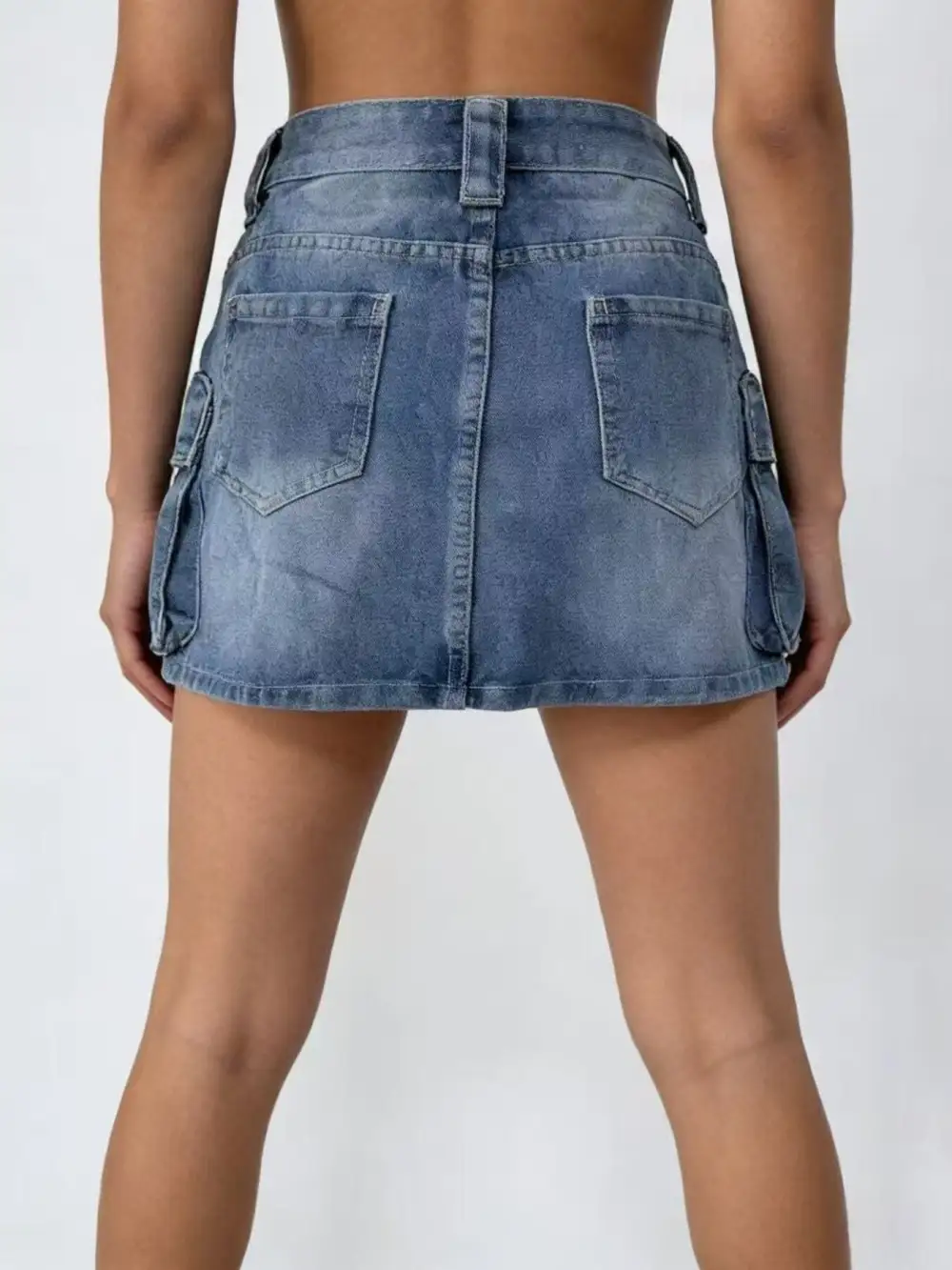 Denim Washed Skirt