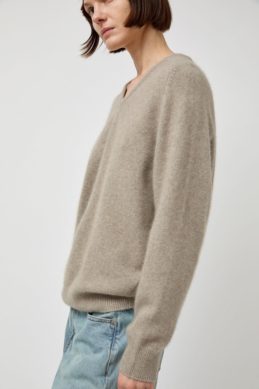 Amomento V-Neck Knit in Beige