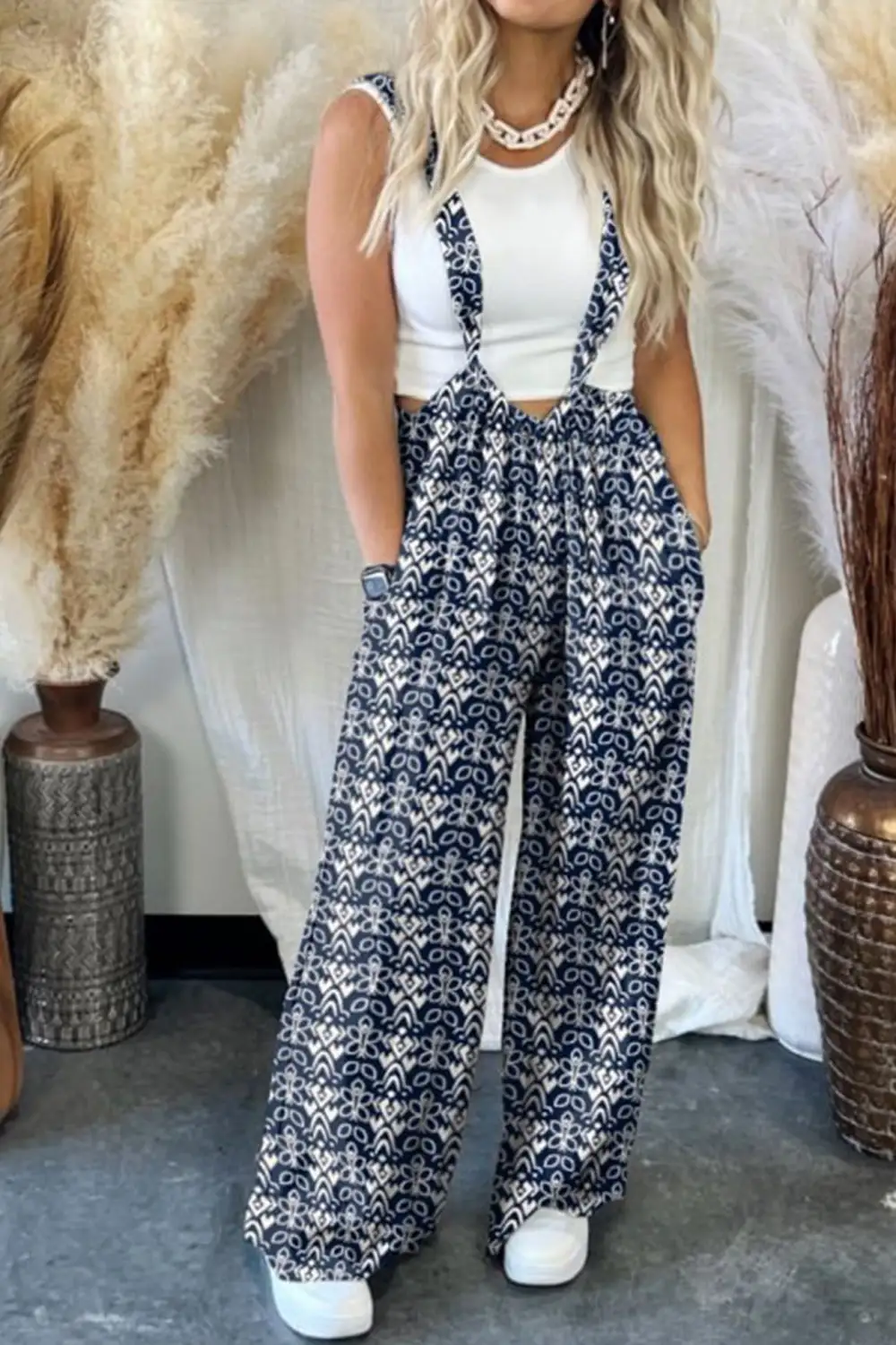 Cotton Linen Relaxed Overalls