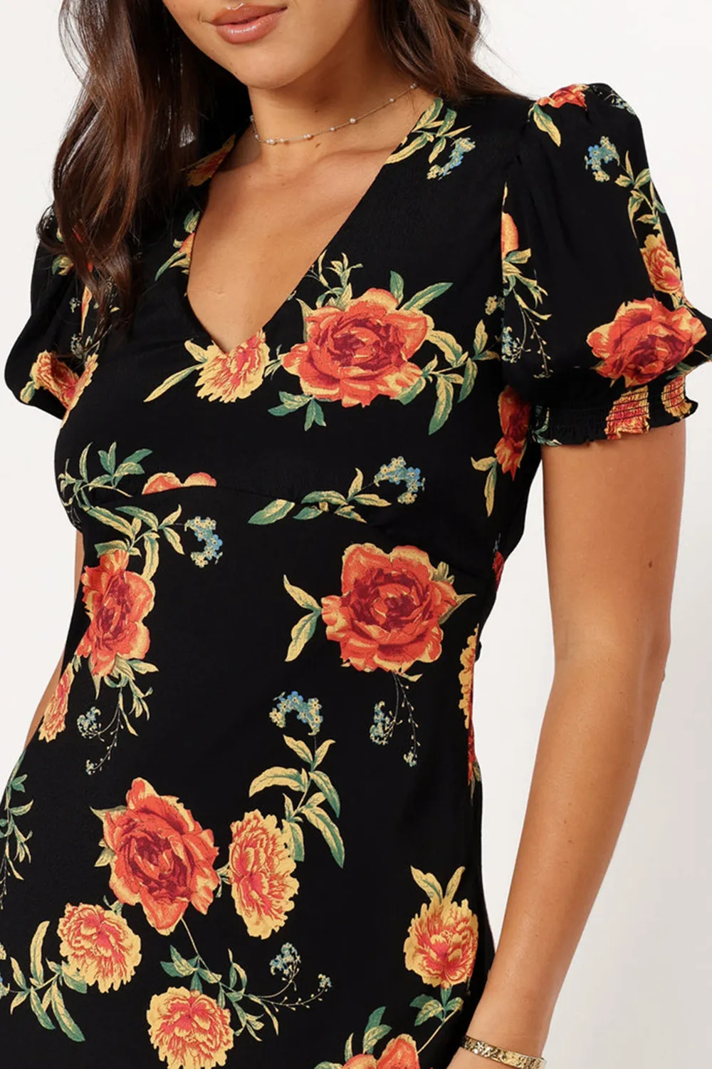 CHRISTINE MIDI DRESS - SUNSET FLORAL