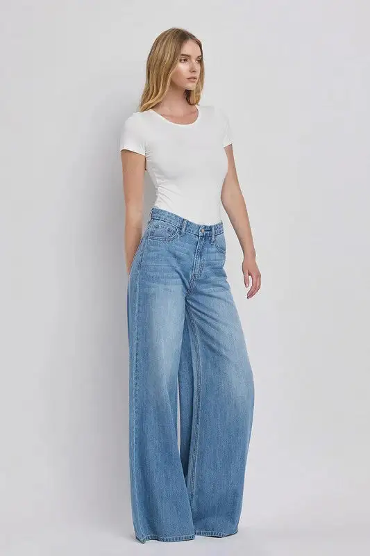 High Rise Wide Leg Jeans