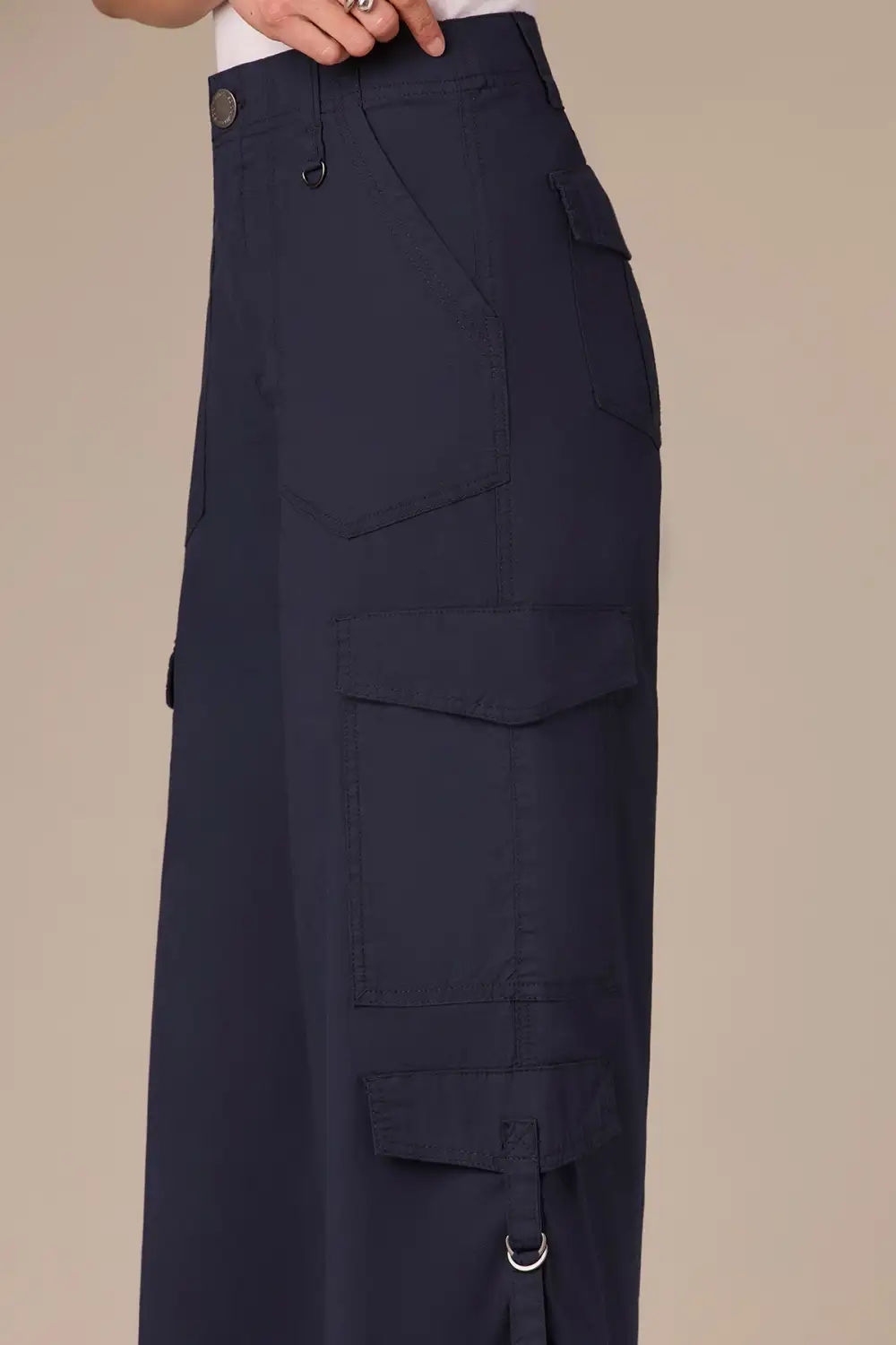  Double Patch Pocket Wide Leg Utility Pants