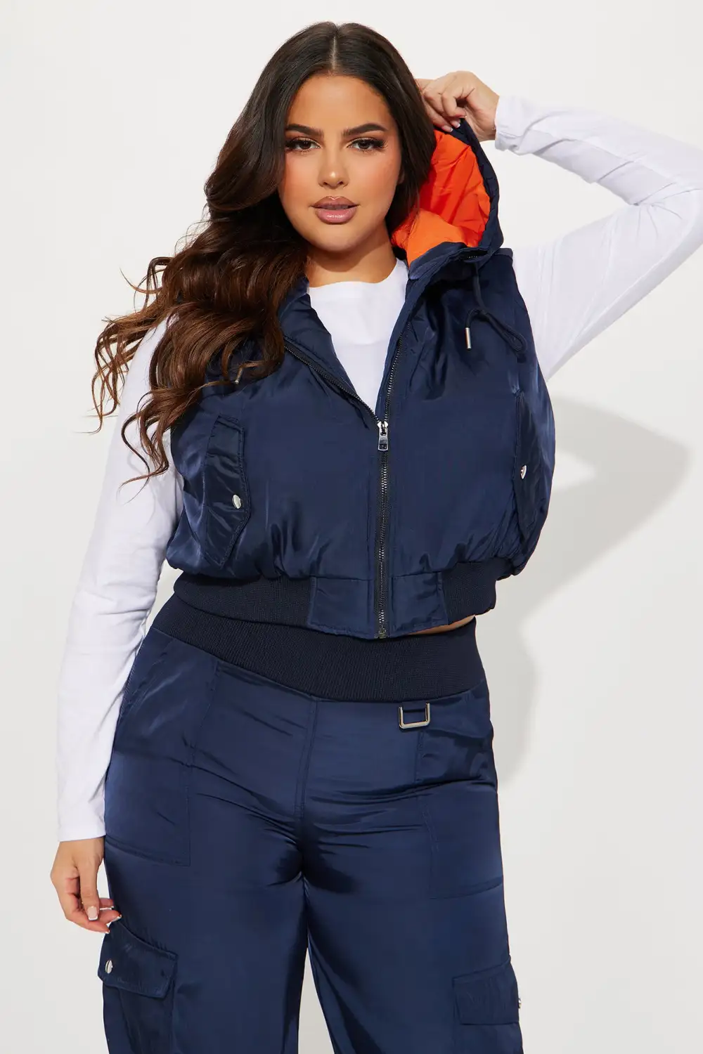 Give Me A Call Windbreaker Pant Set - Navy