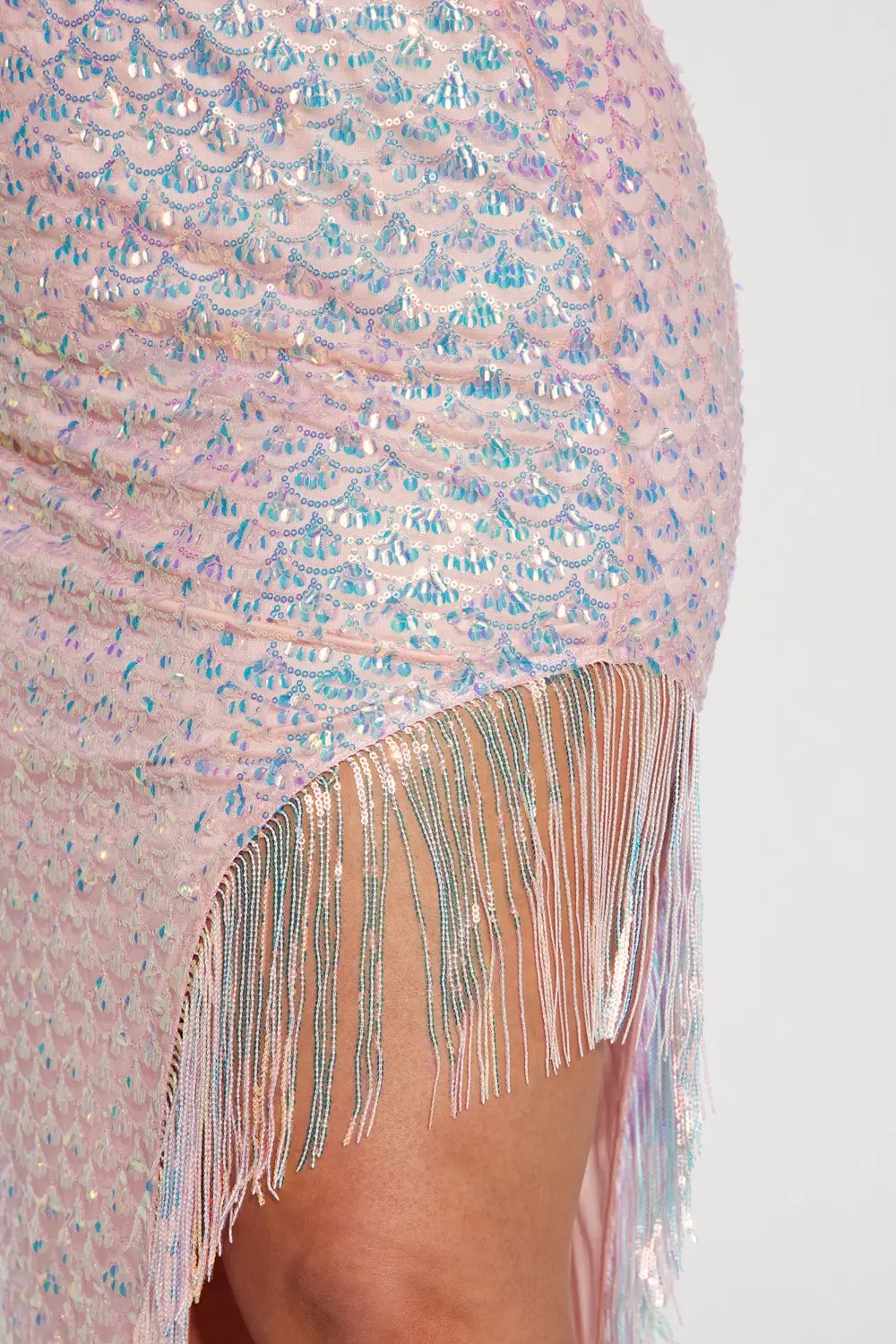 Melanie Sequin Maxi Dress - Pink