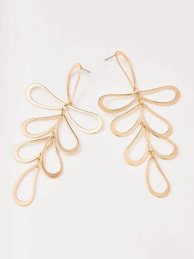 Casual Floral Line Pattern Earrings Urban Daily Women's Jewelry