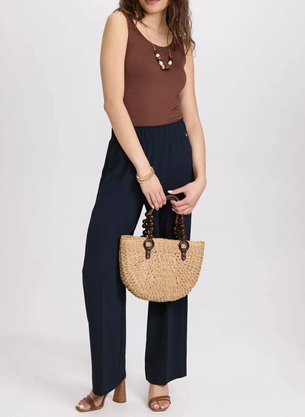 Pleated Casual Wide-Leg Pants