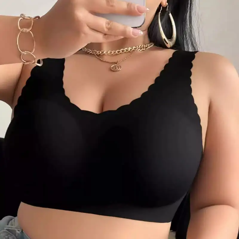 Seamless Wide Strap Wireless Bra