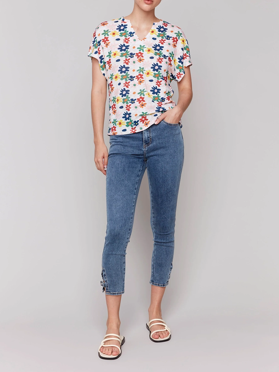Casual Holiday Fashion V-Neck Linen Short Sleeve