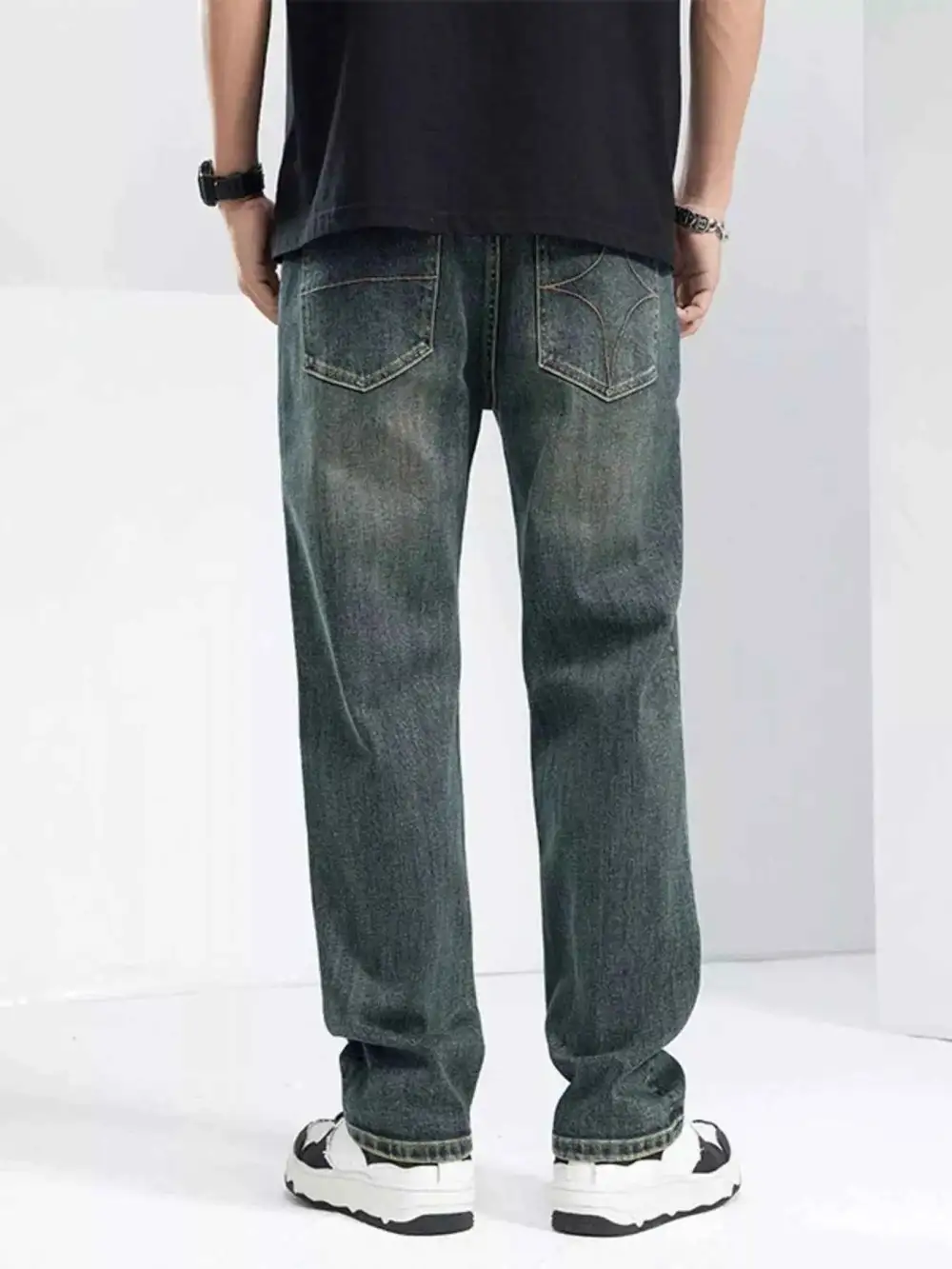 Classic Washed Wide Leg Jeans