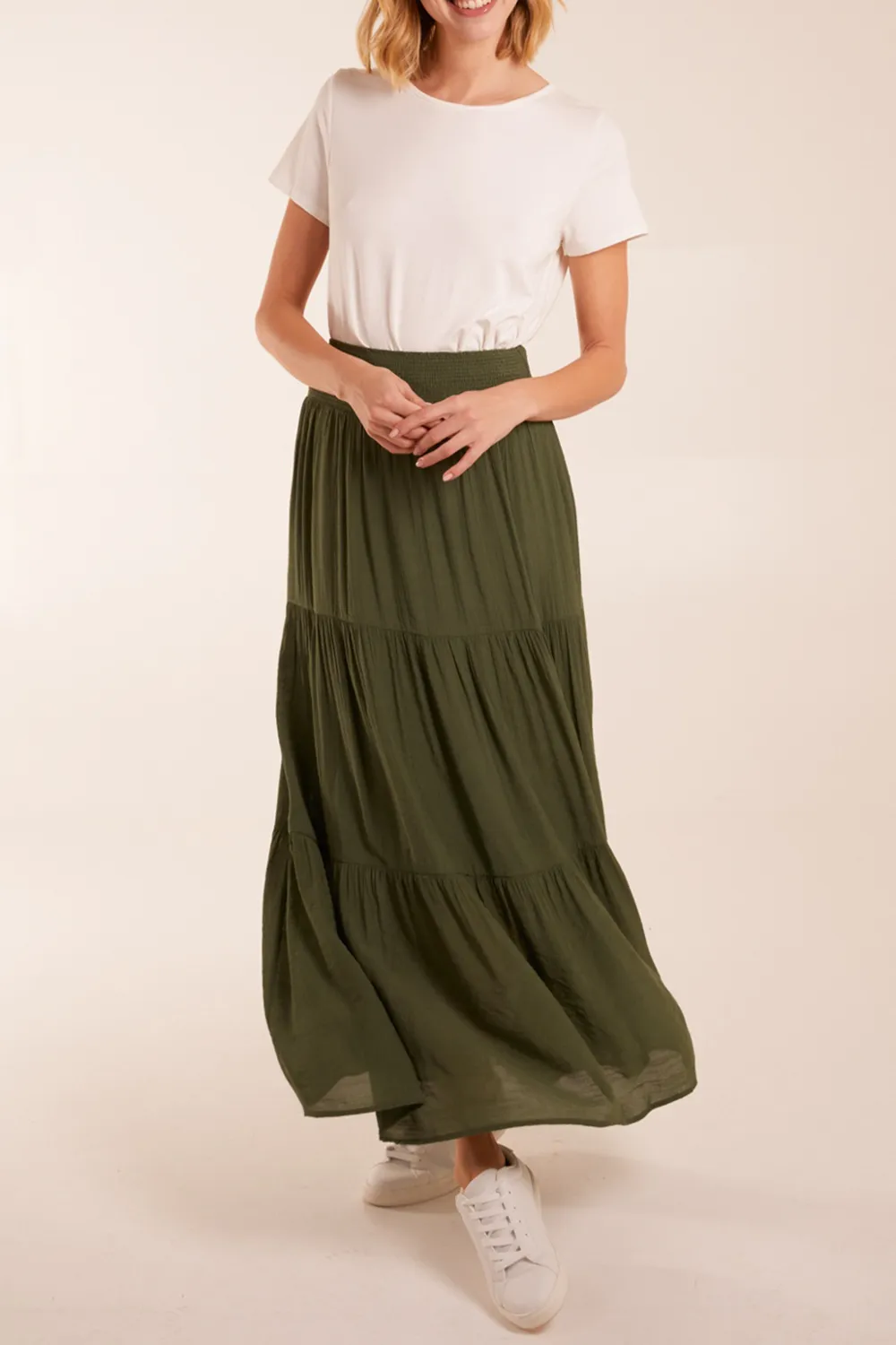 Gentle Pleated Waist Women's Skirt