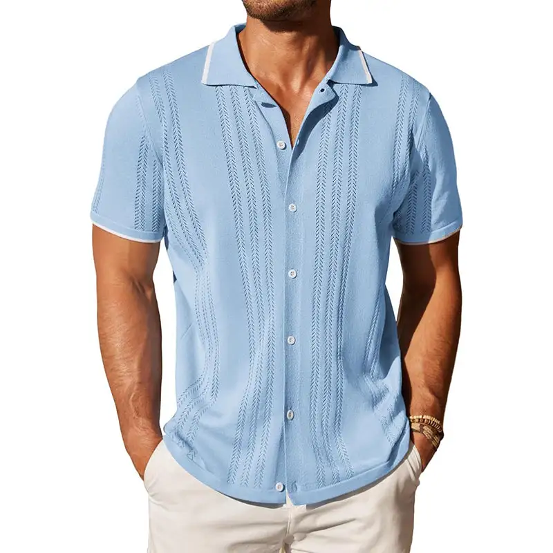 Downtown Short Sleeve Collared Knit Shirt