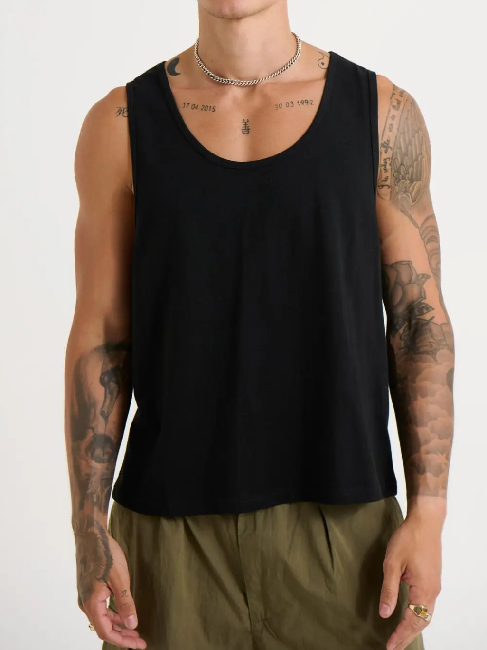 Simple And Soft Versatile Black Tank Tops