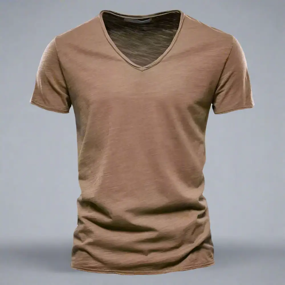 Open Neck Classic Knit Tee