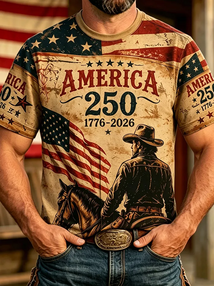 Men's 250th Anniversary Western Style T-Shirt